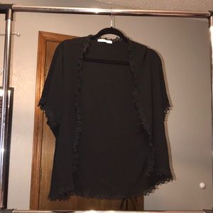 Black Kimono with lace detailing